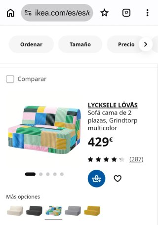 Divano letto a due posti Ikea LYCKSELE LÖVÅS