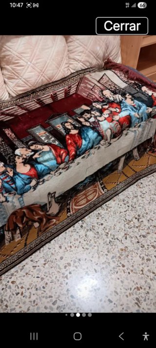 2 Tapices Grandes La Última Cena y leones