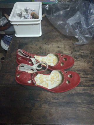 Zapatos Fly London Mujer Talla 39 Rojos