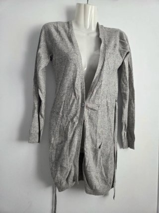 Chaqueta larga gris