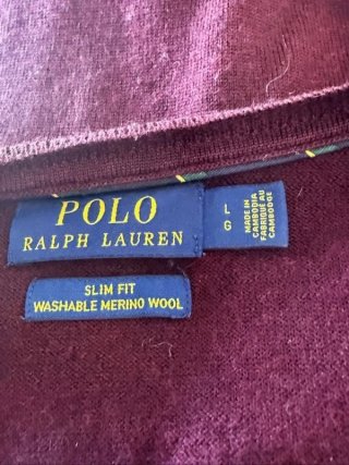 Polo Ralph Lauren Maglione Uomo Taglia L Slim Lana