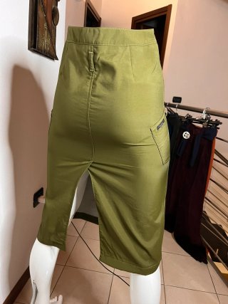 Gonna midi Guess verde oliva