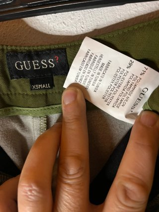 Gonna midi Guess verde oliva