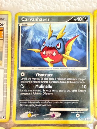 Lotto 6 carte Pokemon