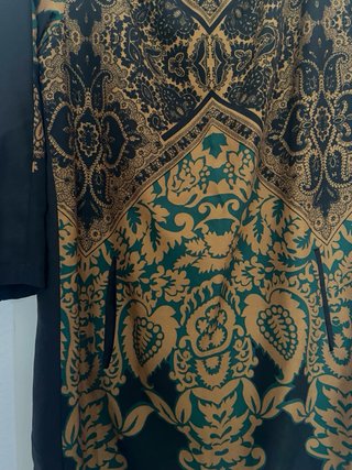 Vestido estampado marrón y negro