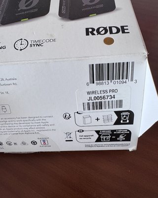 RØDE Wireless PRO Sistema Micrófono Inalámbrico