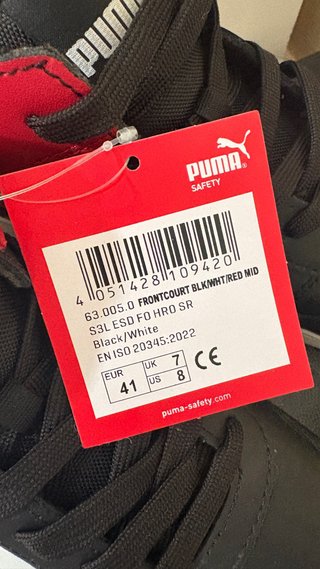 Zapatos de Seguridad Puma Negro/Rojo