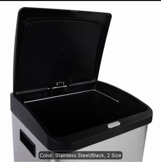 Cubo de basura doble metal y plástico