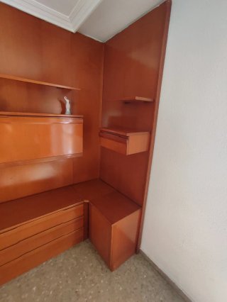 Mueble de salón modular madera y cristal