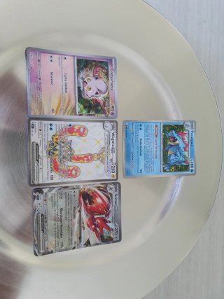 Carte Pokemon Codaurlante, Wugtrio, ScizorEX, Fera