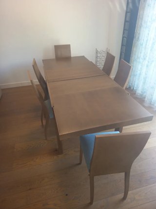 Mesa comedor extensible + 6 sillas
