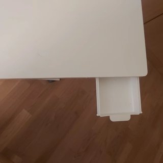 Mesa escritorio plegable blanca y negra