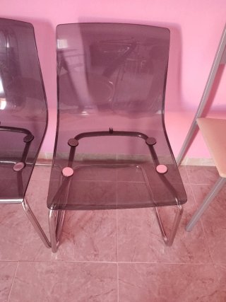 2 Sillas Transparentes Diseño Moderno