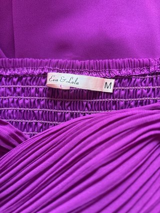 Vestido largo fiesta asimétrico morado