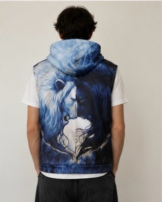 Chaleco con estampado de leones