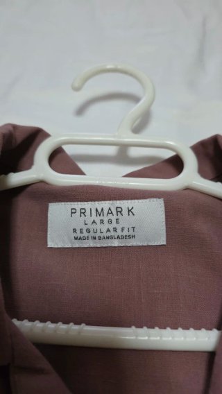 Camisa rosa flores bordadas Talla L