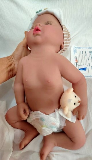 Bambino Reborn in Silicone Platino NIÑO.51cm Artigianale