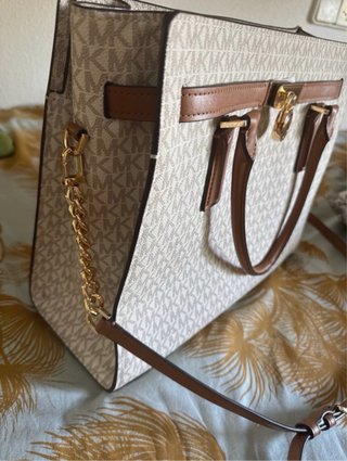 Bolso Michael Kors Beige y Dorado
