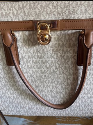 Bolso Michael Kors Beige y Dorado