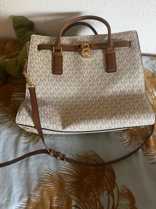 Bolso Michael Kors Beige y Dorado