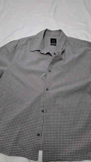 Camisa Lefties Cuadros Blanca y Negra Talla L
