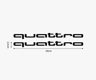 2 Pegatinas Vinilos Audi Quattro