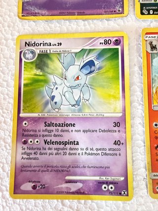 Lotto 6 carte Pokemon: Energia, Rattata, Seedot, N