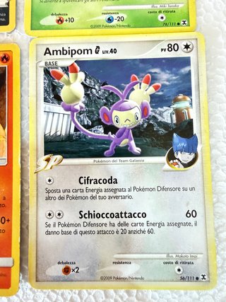 Lotto 6 carte Pokemon: Energia, Rattata, Seedot, N
