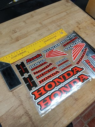 Lámina de pegatinas Honda