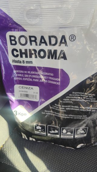 Mortero juntas cerámica Borada Chroma Ceniza