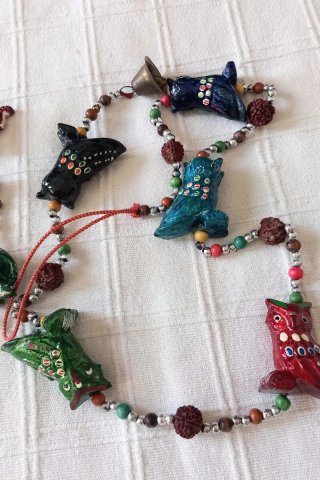 Colgante Elefantes y Búhos Cerámica