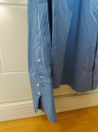Camisa Caramelo Talla 42 Rayas Azules