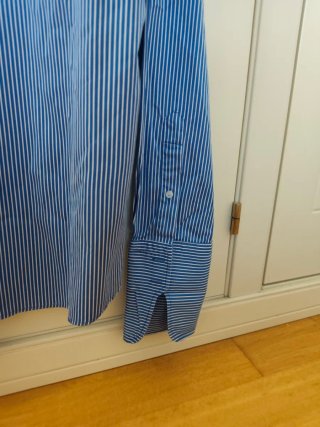 Camisa Caramelo Talla 42 Rayas Azules