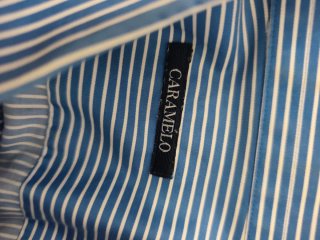 Camisa Caramelo Talla 42 Rayas Azules