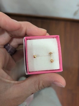 Pendientes Bolas Oro 18k 4mm