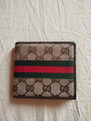 Portafogli Gucci Uomo Beige Rosso Verde