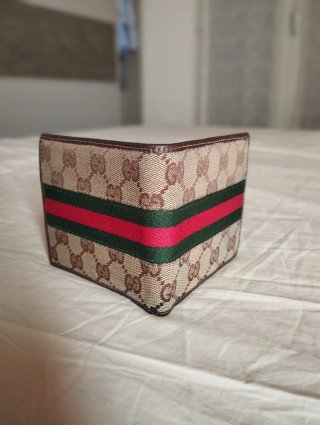 Portafogli Gucci Uomo Beige Rosso Verde