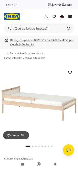 Cama infantil IKEA SNIGLAR