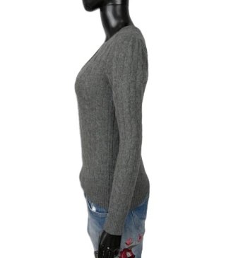 Ralph Lauren Maglione Donna M Lana Cashmere Grigio