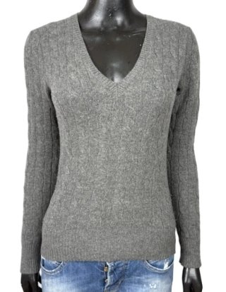 Ralph Lauren Maglione Donna M Lana Cashmere Grigio