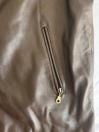 Chaqueta de Piel F&Co Marrón Hombre