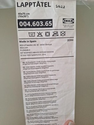 Almohada IKEA LAPPTÅTEL 40x75cm
