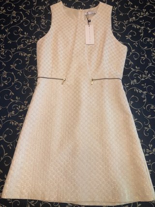 Vestido Tintoretto blanco y dorado sin estrenar 40