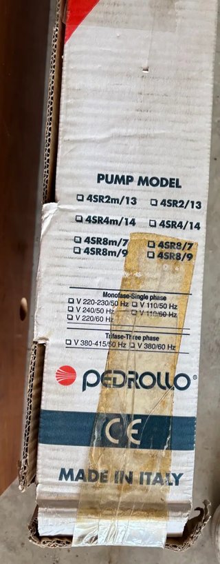 Bomba Sumergible para pozo agua Pedrollo