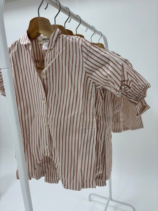 Pijama Rayas Zara Home Beige/Rojo