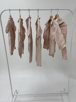Pijama Rayas Zara Home Beige/Rojo