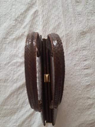 Bolso Piel Serpiente Marrón Vintage