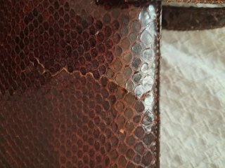 Bolso Piel Serpiente Marrón Vintage