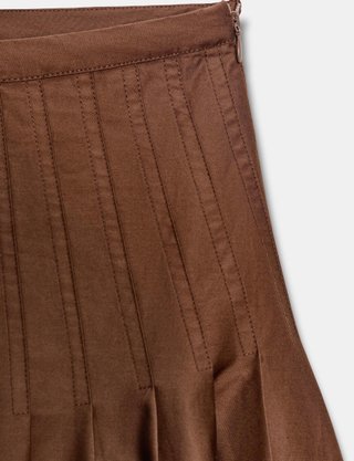 Falda Zara Algodón Marrón Talla M