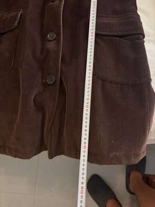 Abrigo / Chaquetón de Pana Marrón Thomas Burberry